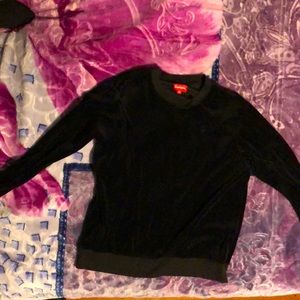 Supreme Black Velour Crewneck (Medium)